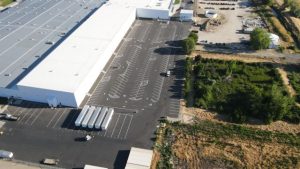 sealcoating and striping done at Amazon warehouse